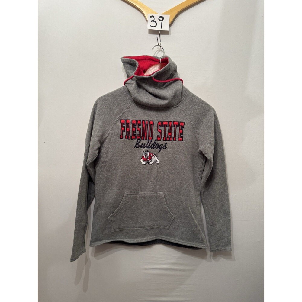 Colosseum Fresno State Bulldogs Hoodie Mens S Gray Red NCAA College